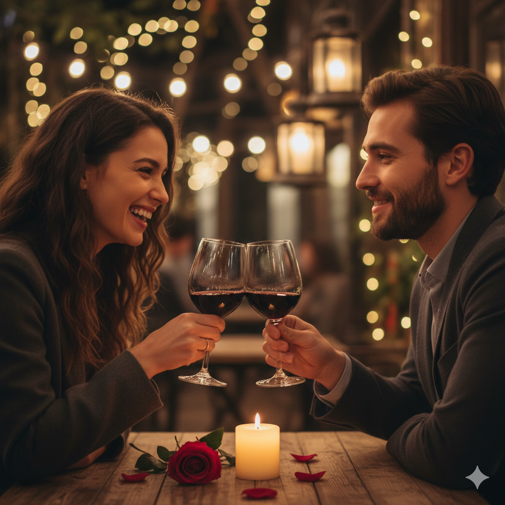 Couple on romantic date